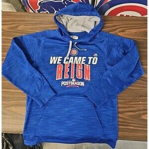 CHICAGO CUBS WE CAME TO REIGN 2016 POSTSEASON MAJESTIC HOODIE  Adult Small
